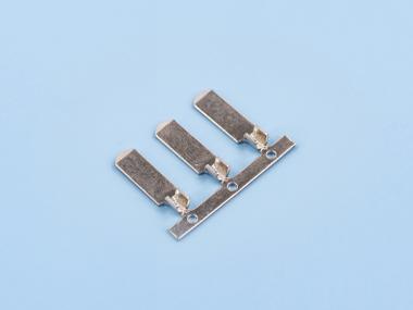 5.0電源插片，黃銅。鍍鎳，橫帶（T12-01）