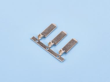 5.0電源插片，黃銅。鍍鎳，橫帶（T12-01）