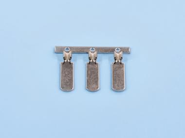 5.0電源插片，黃銅。鍍鎳，橫帶（T12-01）